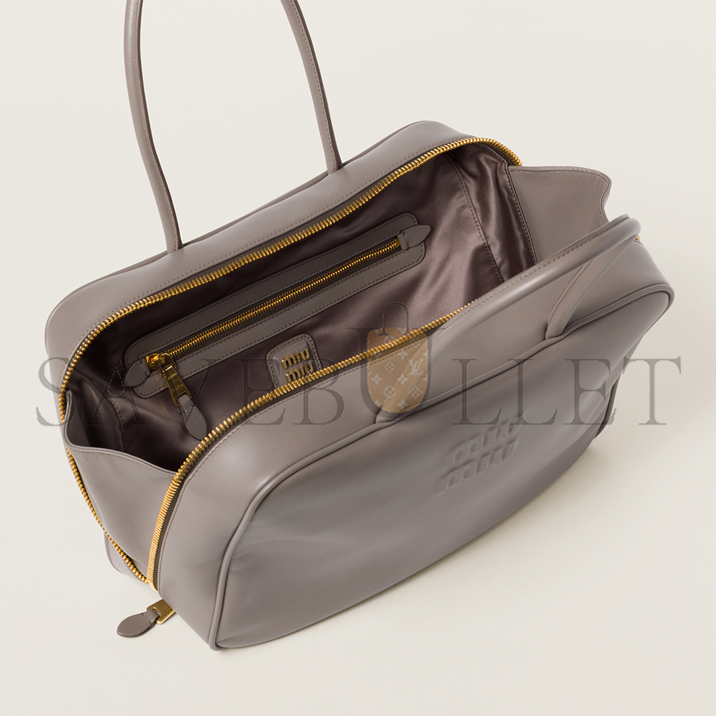 MIU MIU LEATHER BEAU BAG 5BB117 (34-23-10cm) MIU MIU LEATHER BEAU BAG 5BB117 (34-23-10cm)